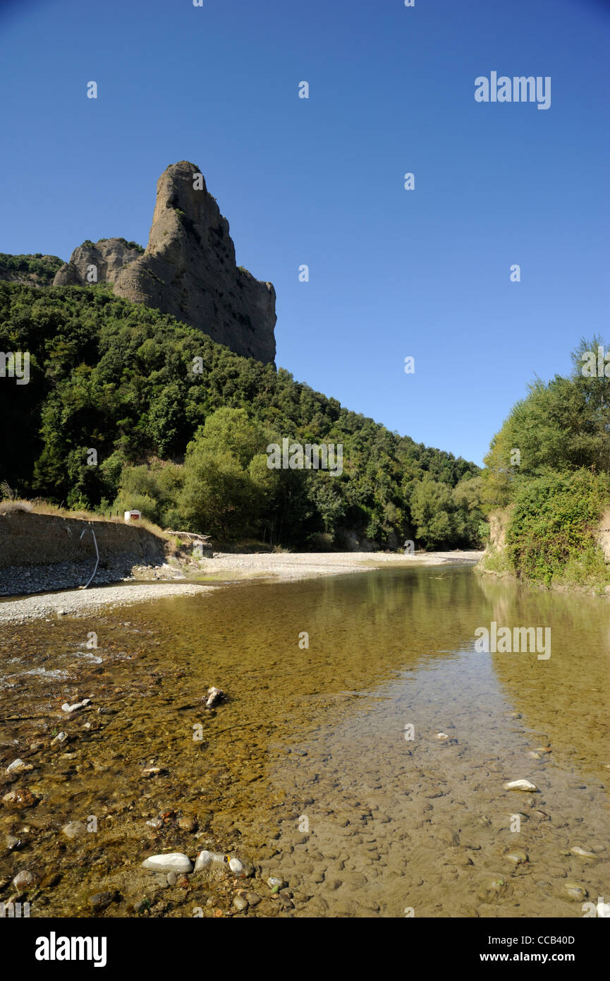 Italia, Basilicata, Appennino Lucano Parco Nazionale Val d'Agri, fiume Agri e Murgia di Sant'Oronzo Foto Stock