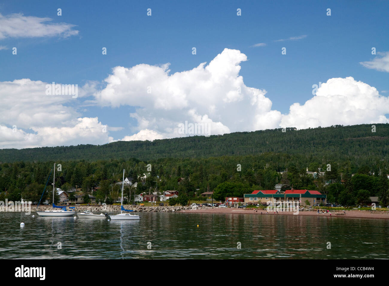 La baia di Grand Marais, Minnesota, Stati Uniti d'America. Foto Stock