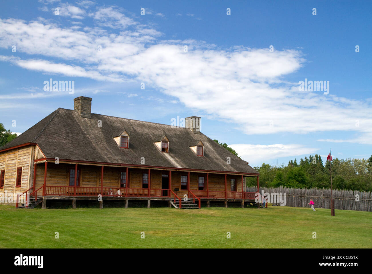 Il Grand Hall si trova presso il Gran Portage Monumento nazionale sulla sponda nord del Lago Superiore nel nordest Minnesota, Stati Uniti d'America Foto Stock