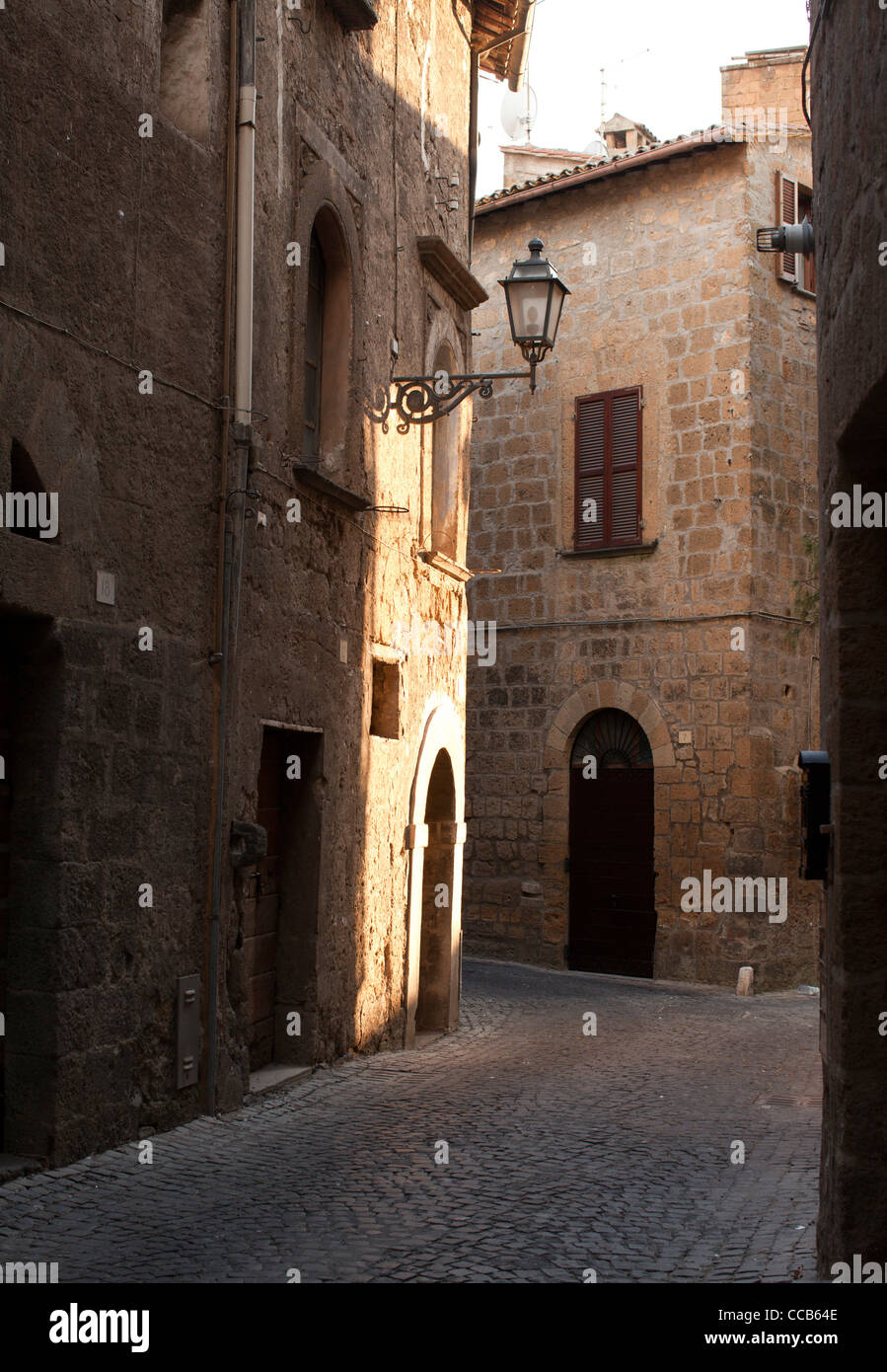 Le vecchie strade di Orvieto, Italia. Foto Stock