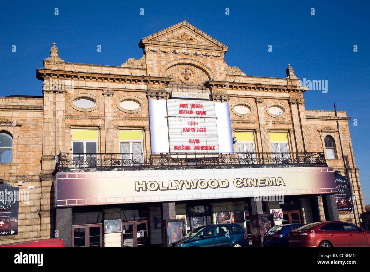 Cinema di Hollywood esterno dell'edificio Great Yarmouth, in Inghilterra Foto Stock