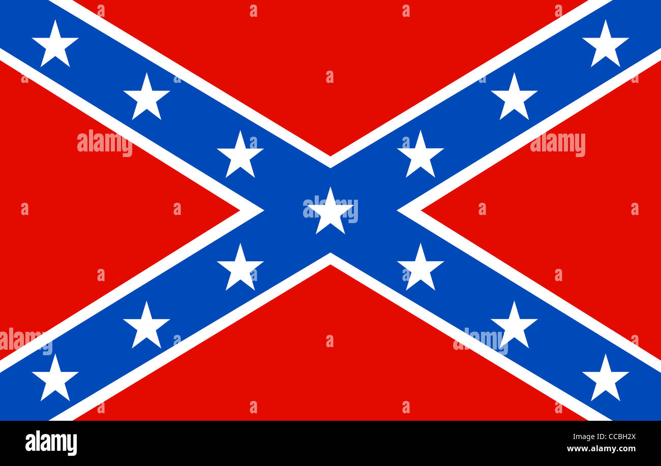 American southern cross battaglia confederati bandiera Foto Stock