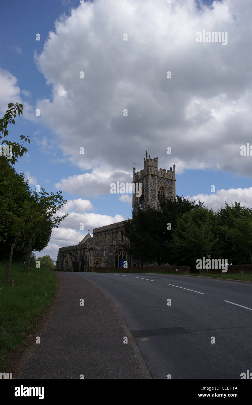 La chiesa di Santa Maria, Stratford Santa Maria, Suffolk, Inghilterra Foto Stock
