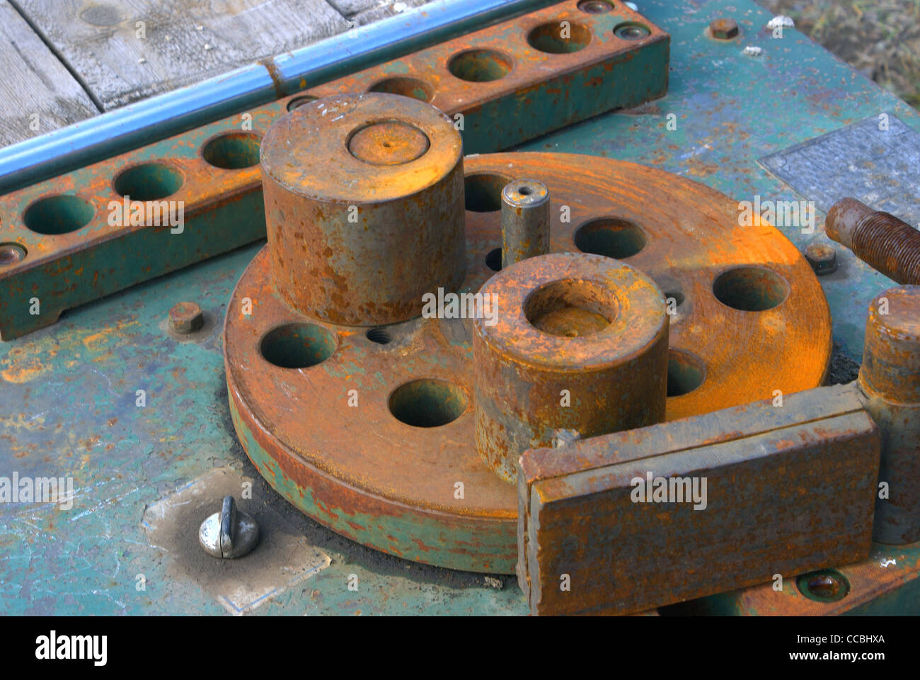 Macchina utensile con la corrosione ha gettato. Foto Stock