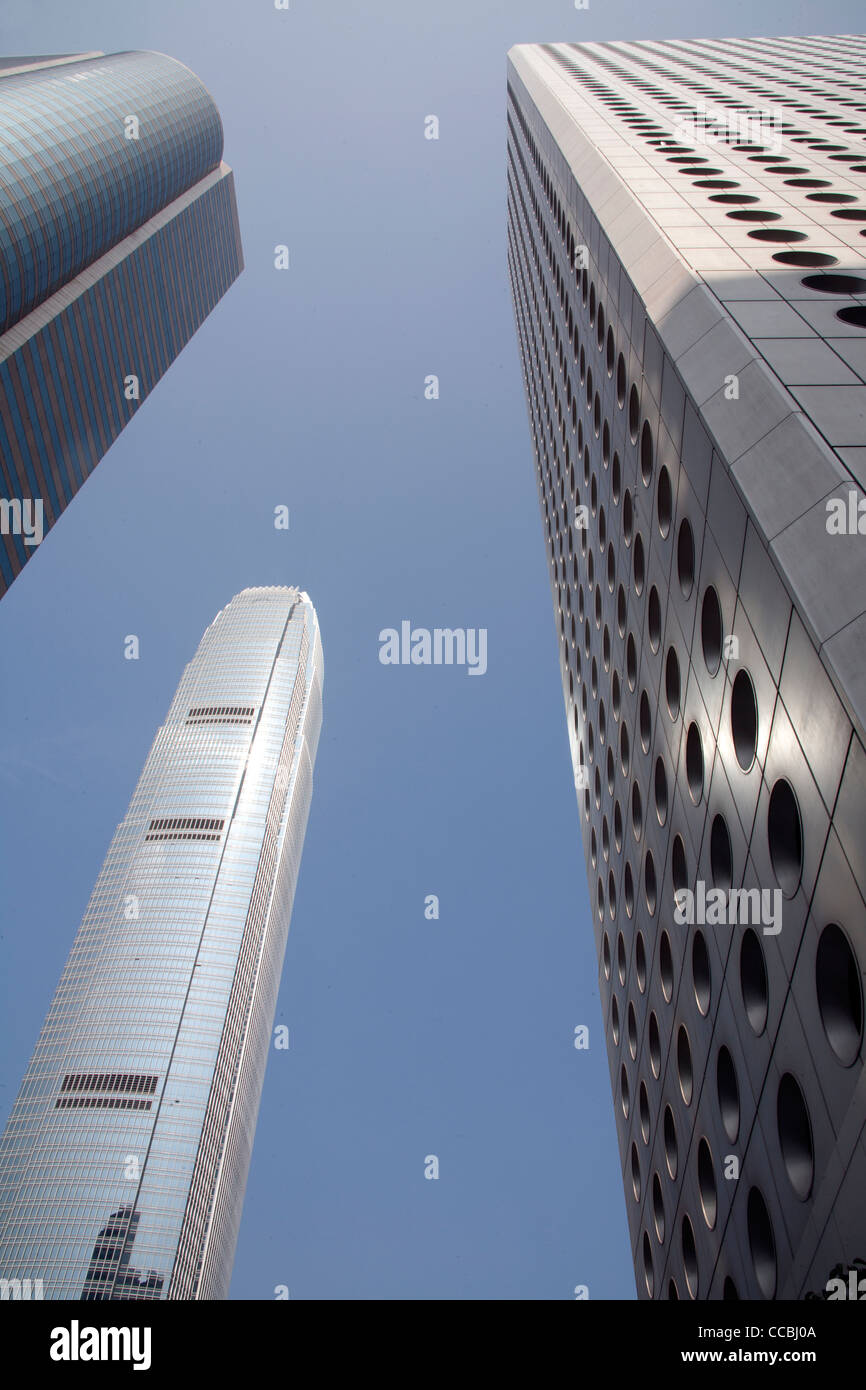 I grattacieli e i blocchi degli uffici inc Jardine House (r) il quartiere centrale degli affari di Hong Kong Hong Kong Island, sar la Cina Foto Stock