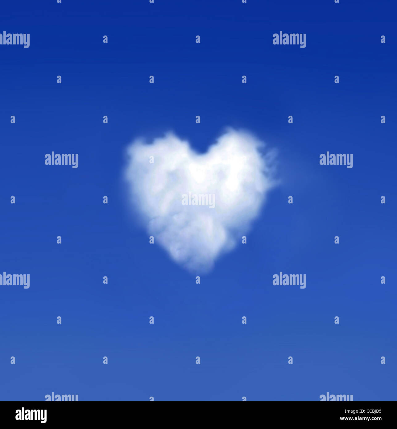Heartshaped cloud Foto Stock