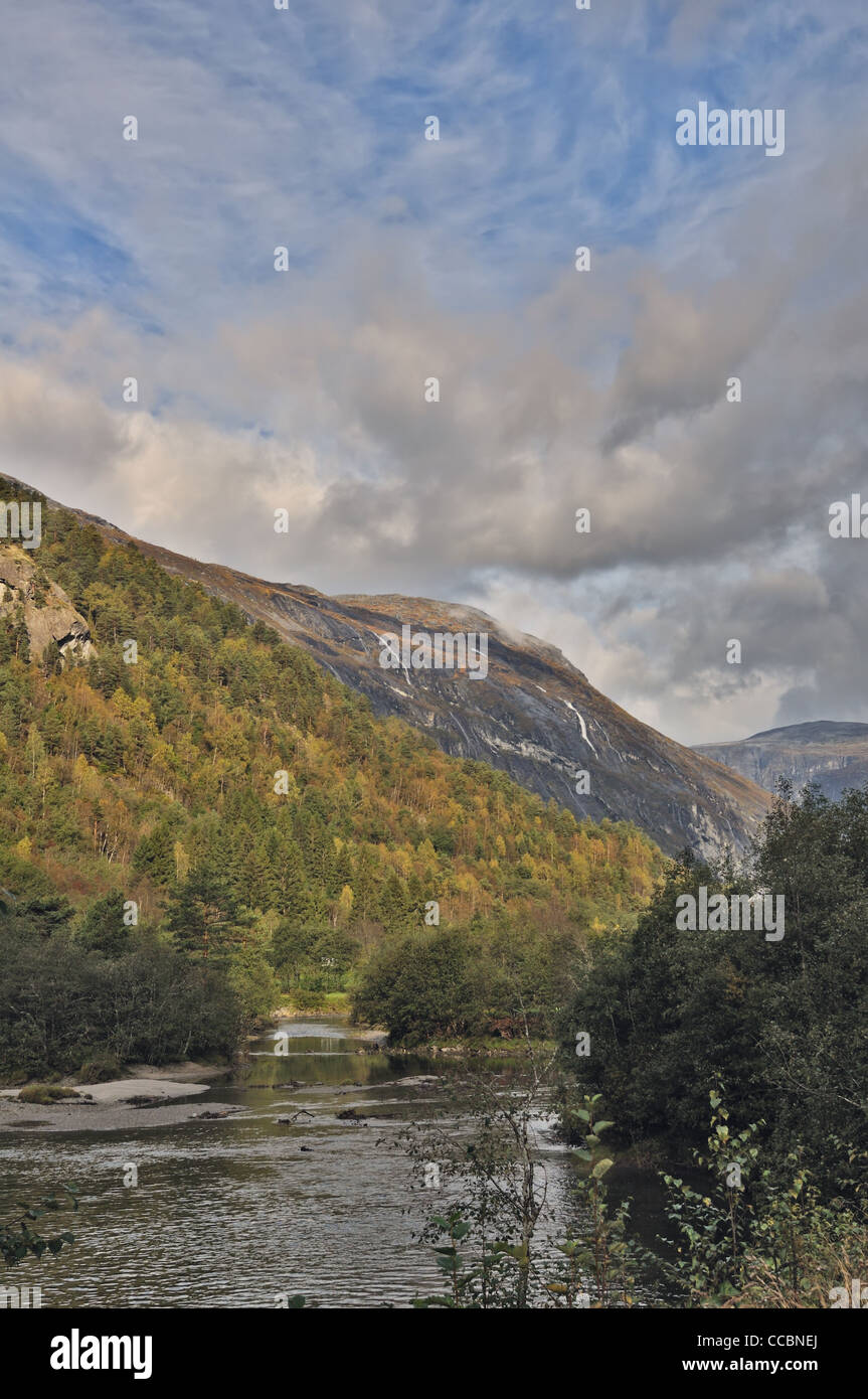 Paesaggio di montagna nel sud della Norvegia Foto Stock