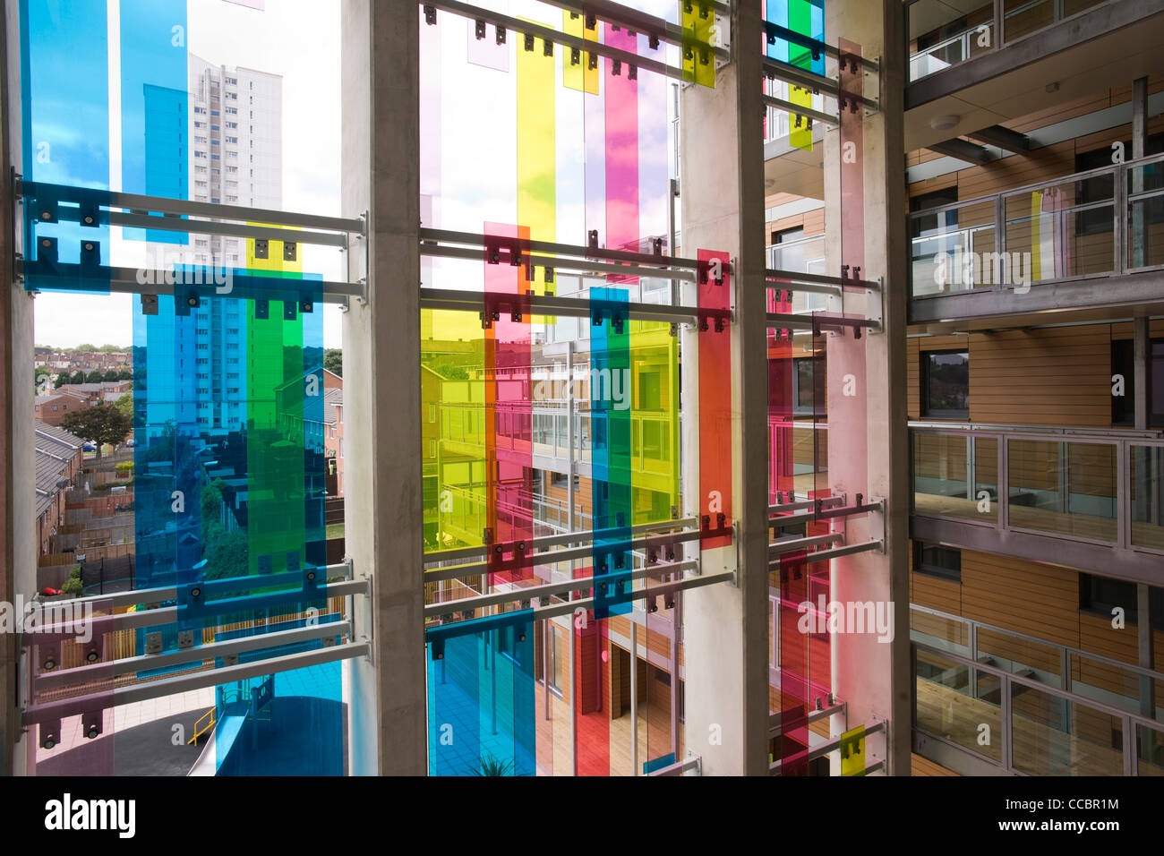 Torre residenziale blocco sopra stazione Plumstead Foto Stock
