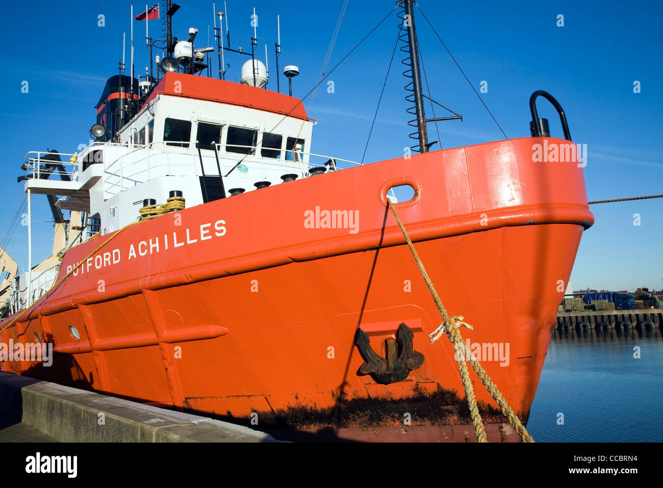 Putford Achille North Sea offshore vaso di alimentazione, Great Yarmouth, Foto Stock