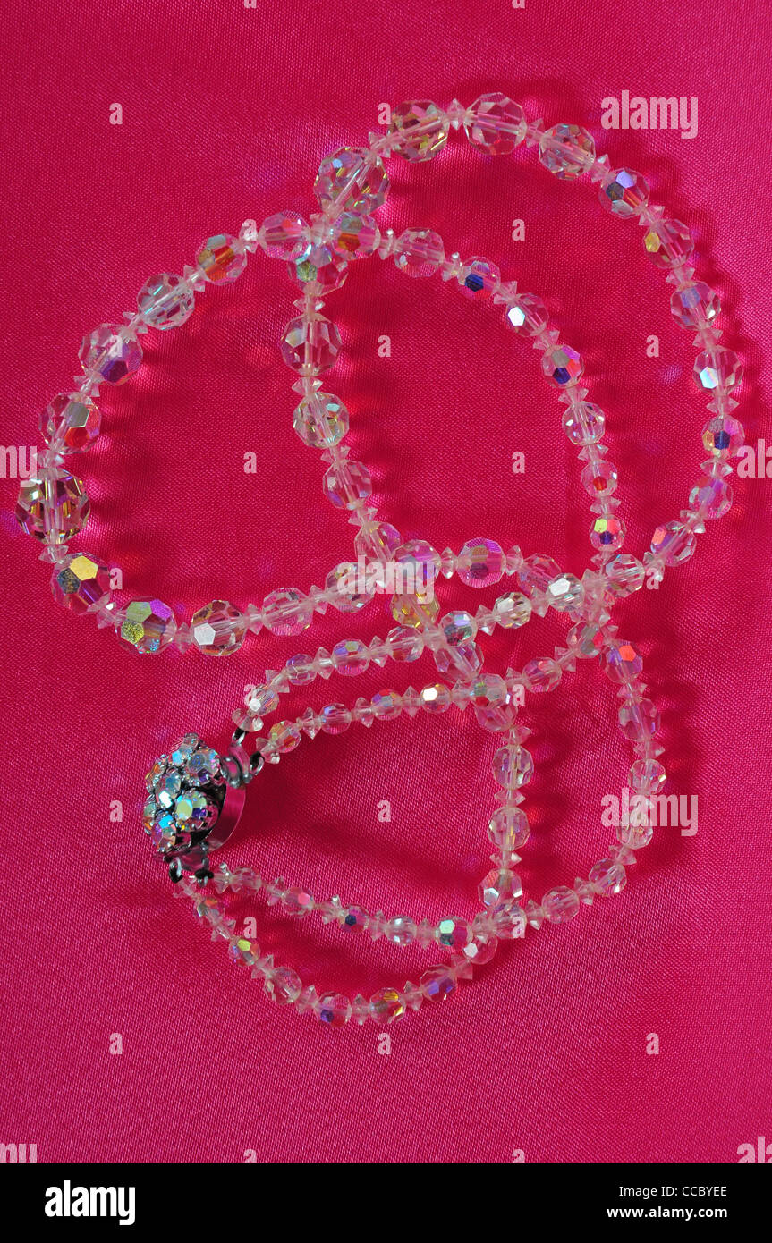 Collana di cristallo Foto Stock