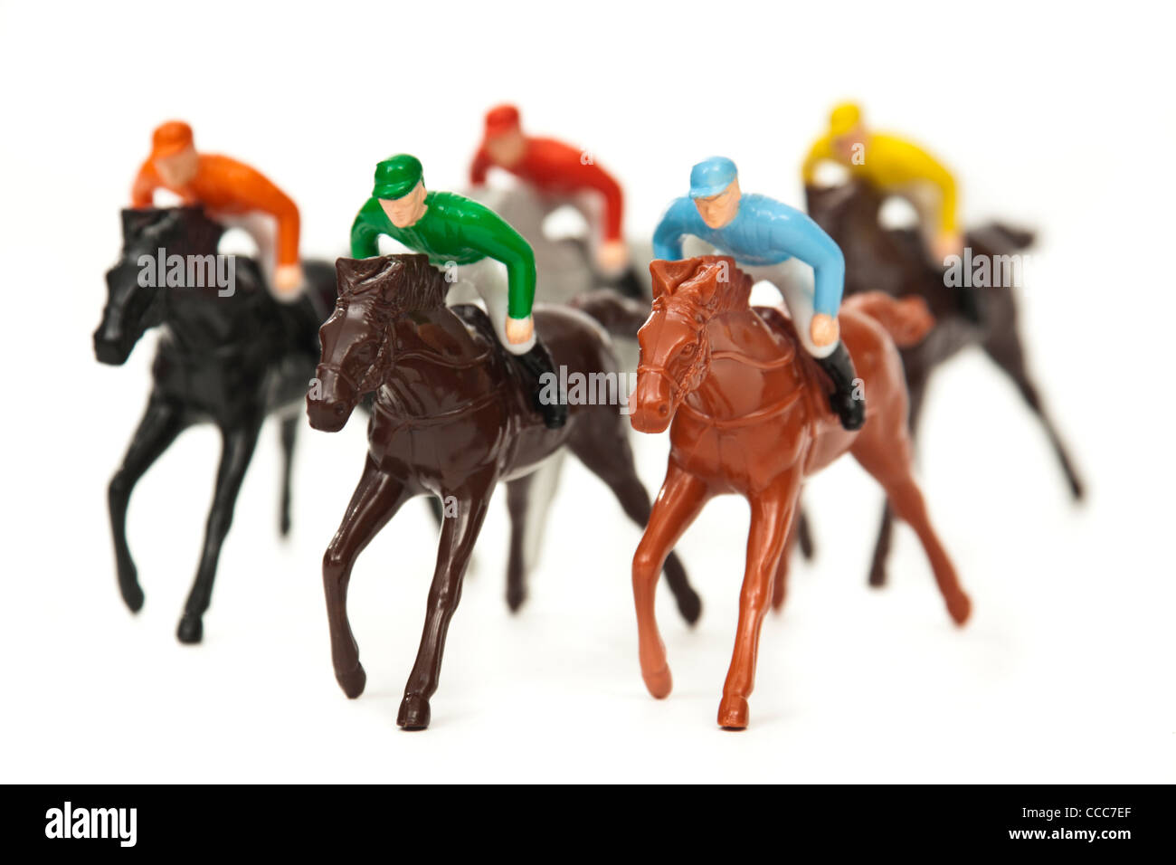 Escalado horse racing gioco di bordo Foto Stock