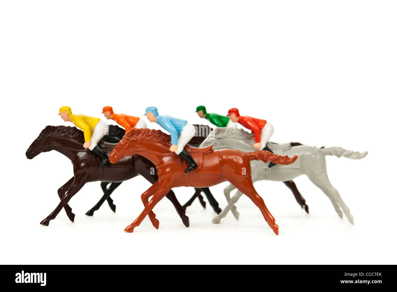 Escalado horse racing gioco di bordo Foto Stock