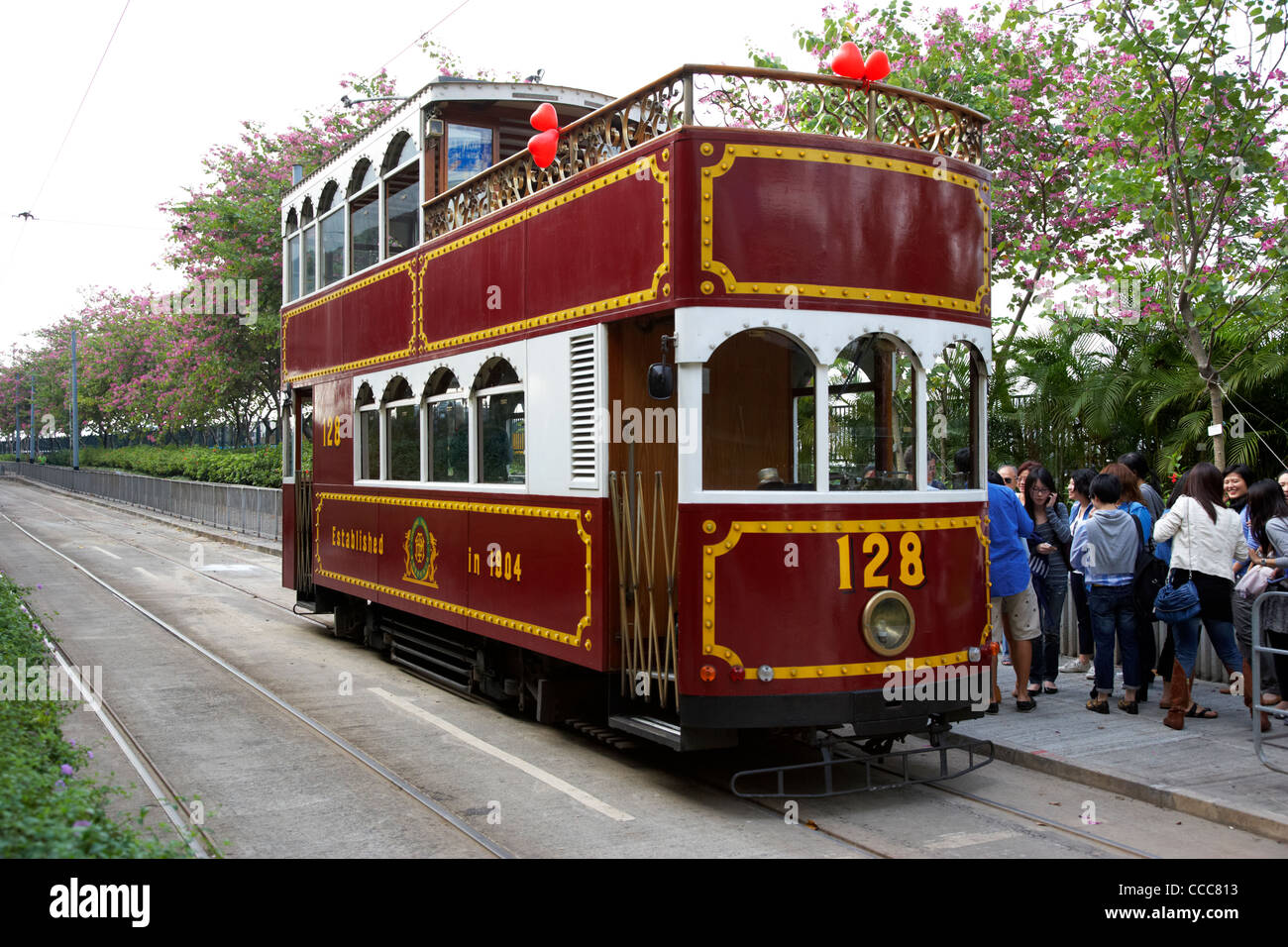Parte il tram auto noleggio privato di Hong kong RAS di Hong kong cina asia Foto Stock