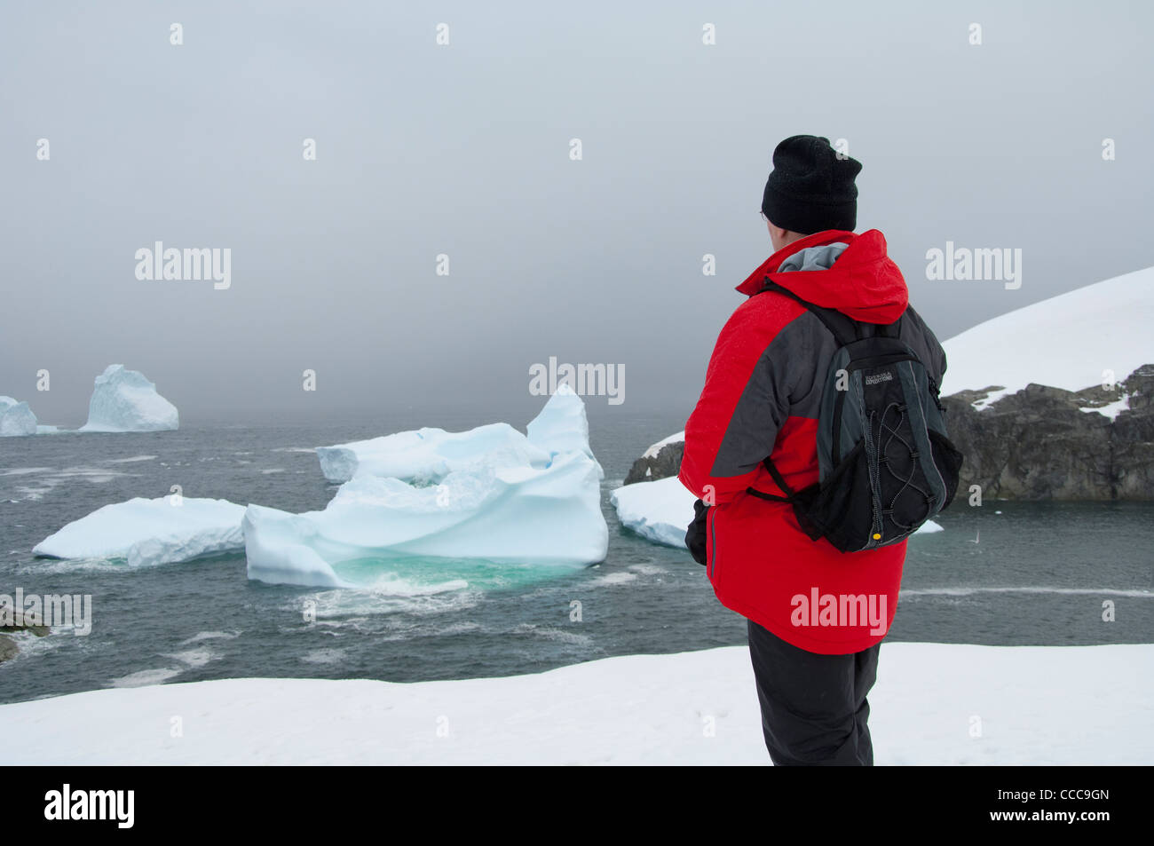 L'Antartide, penisola antartica. petermann island. Modello rilasciato. Foto Stock