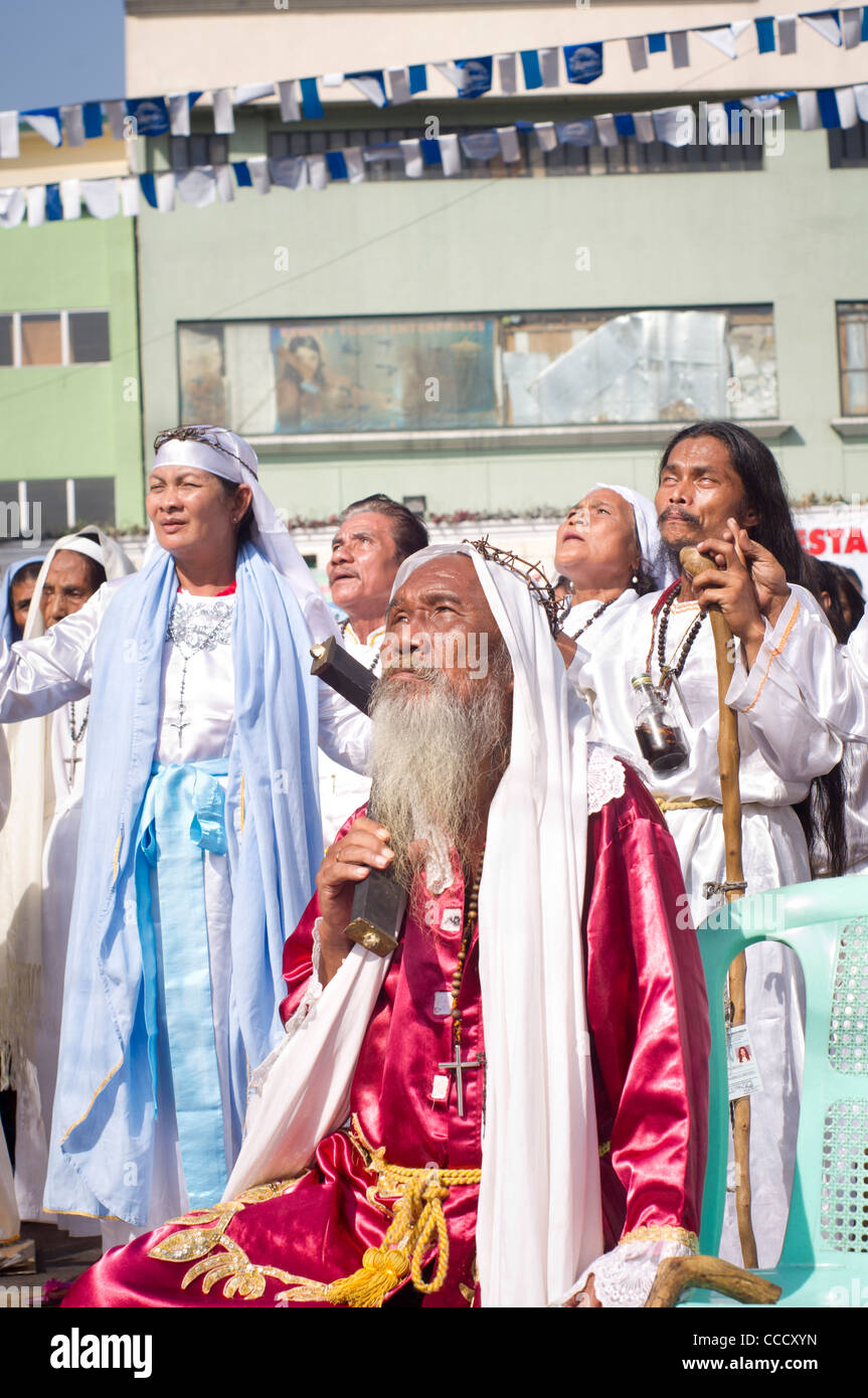 Processione annuale del Nazareno nero in Quiapo, Manila Filippine Foto Stock