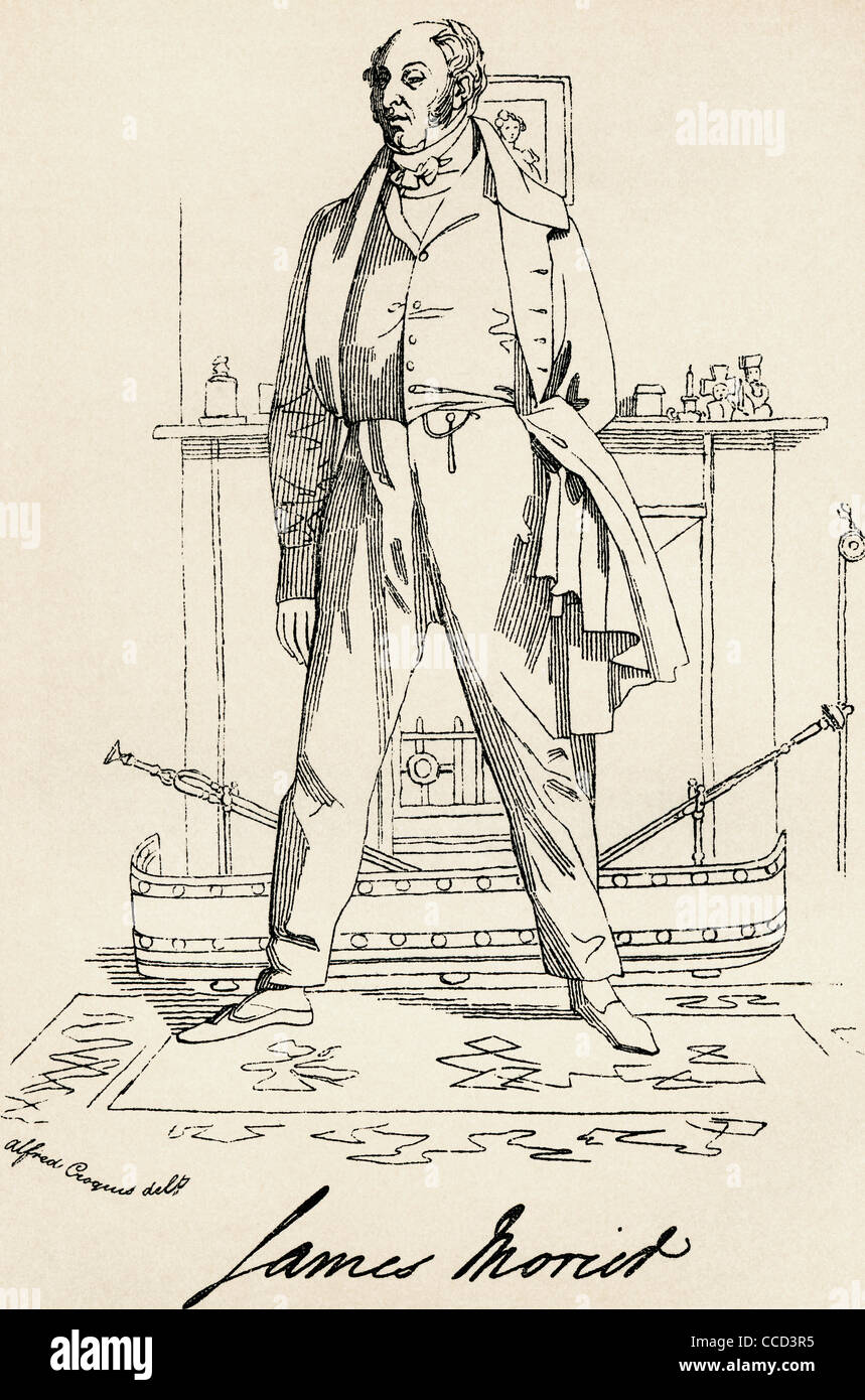 James Morier Giustiniano, 1780 - 1849. Il diplomatico britannico e l'autore. Dal Maclise Portrait Gallery, pubblicato 1898. Foto Stock