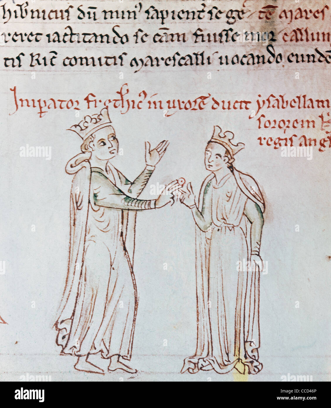 Di Federico II di Hohenstaufen (1194-1250). Matrimonio di Federico II con Isabella di Inghilterra in 1235. Foto Stock