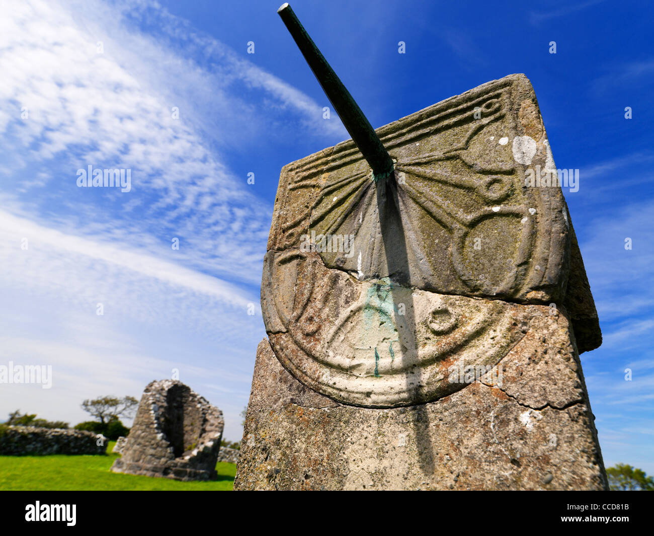 Nendrum sito monastico, Isola Mahee, Co.Down, Irlanda del Nord Foto Stock