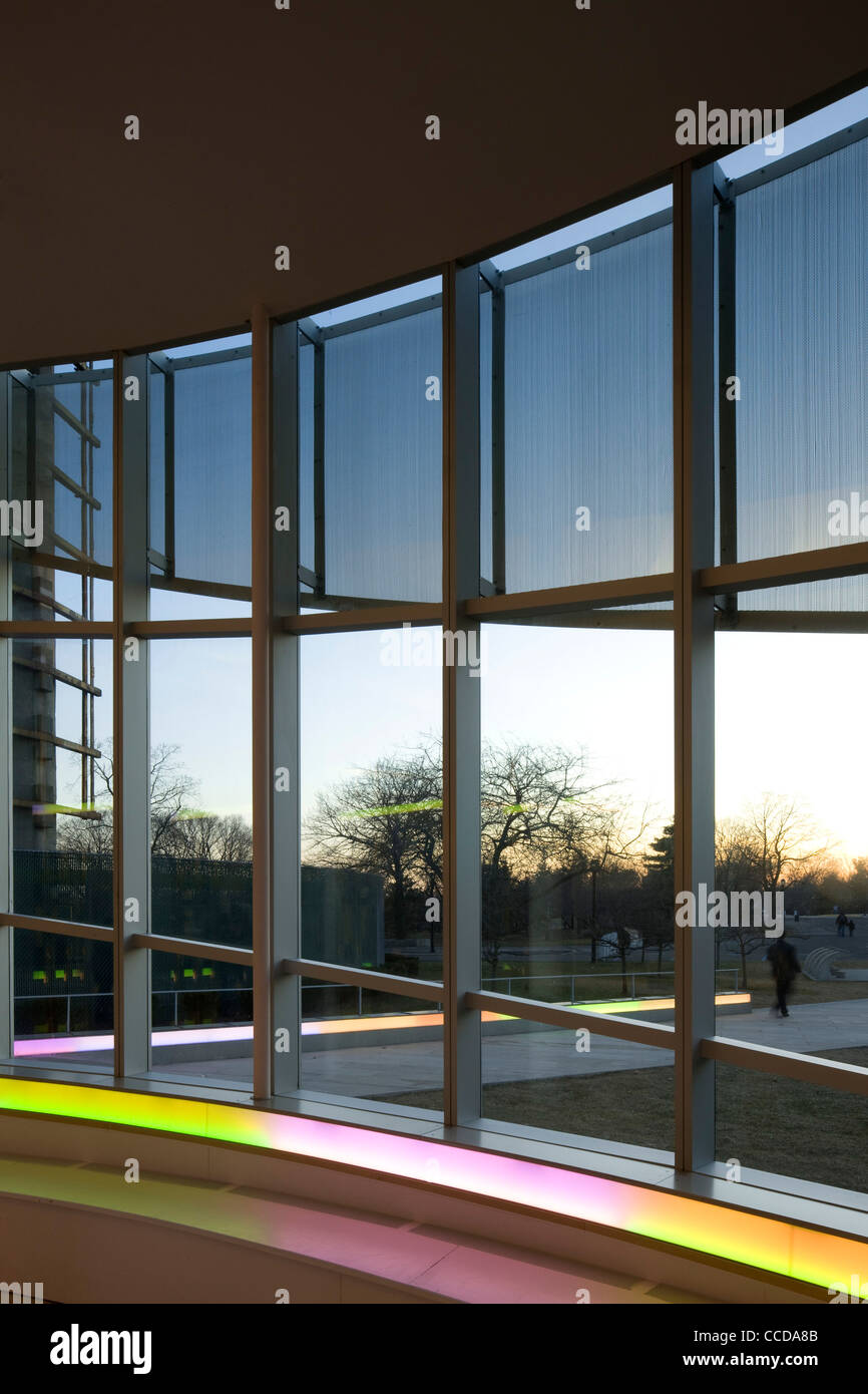 New York City-Based Caples Jefferson architetti hanno progettato il nuovo Queens Theater-In-The-Park, un Multi-Theater e luogo di ritrovo per eventi Foto Stock