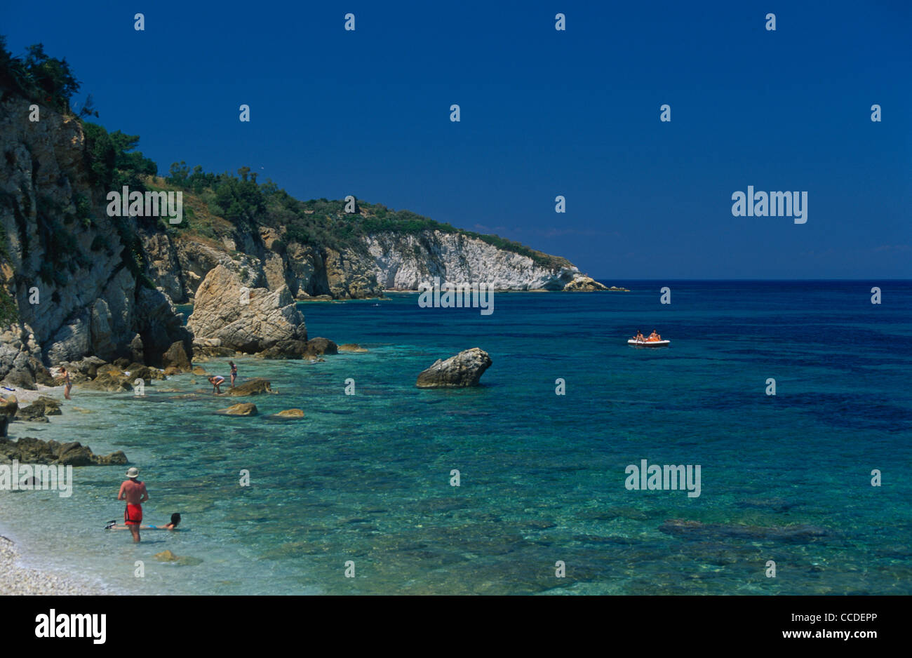 La costa di Capo Bianco Foto Stock