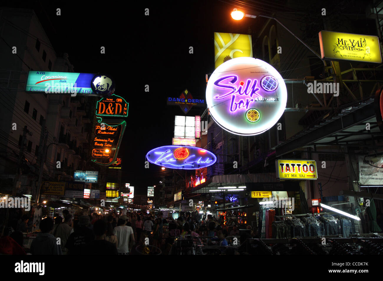 Khao San Road di Bangkok , Foto Stock