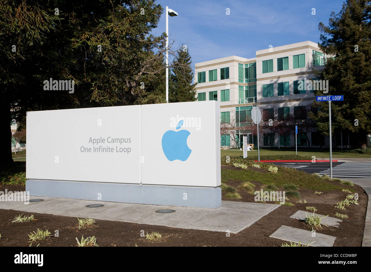 La sede della Apple Computer, 1 Infinite Loop. Foto Stock