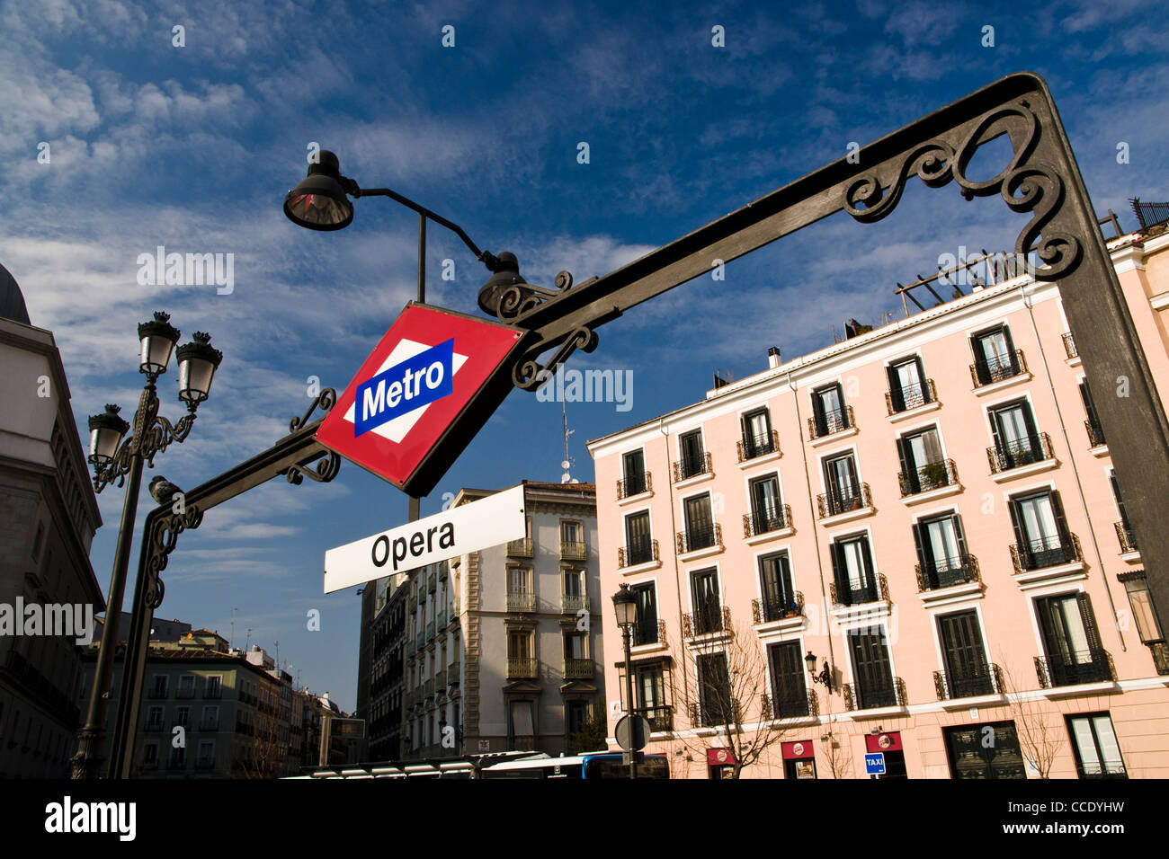 Opera Stazione della metropolitana Plaza de Isabel II, Madrid, Spagna. Foto Stock