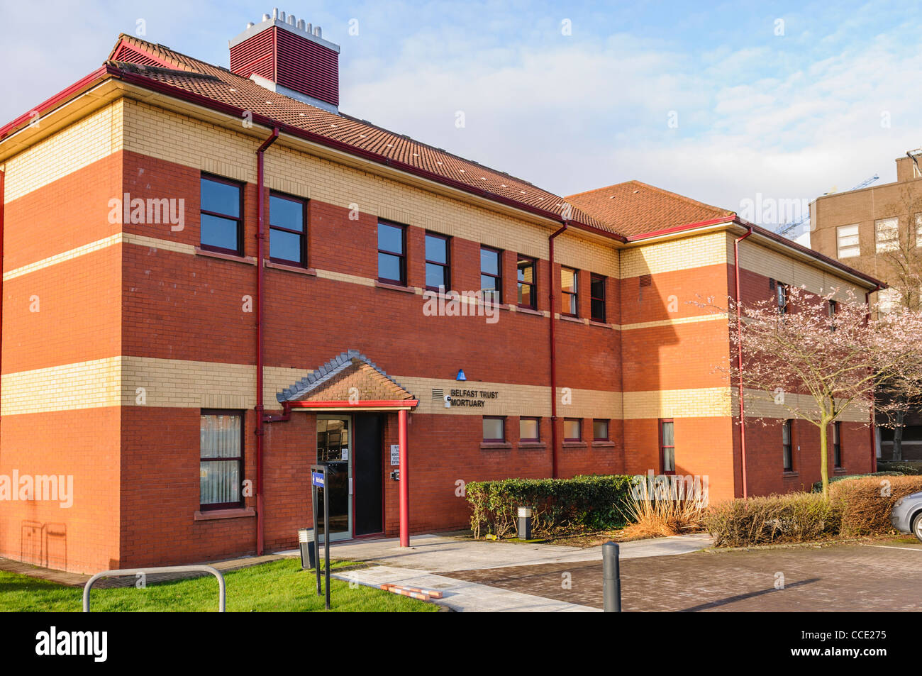Belfast fiducia camera mortuaria presso il Royal Victoria Hospital di Belfast Foto Stock