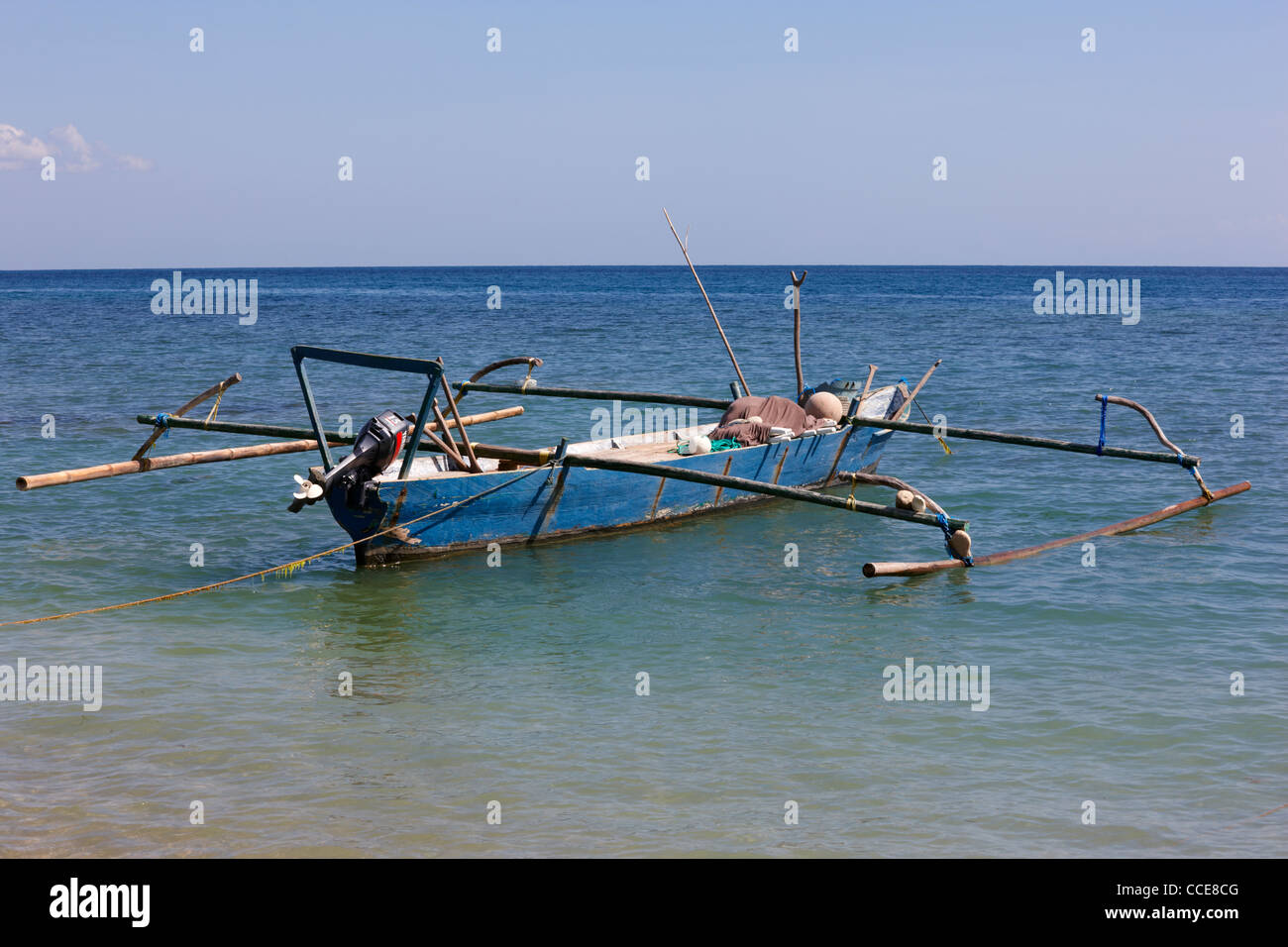 Barca da pesca, Laga, Timor Est, in Asia Foto Stock