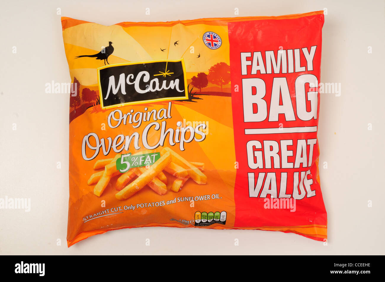 McCain originale chip forno surgelati. Foto Stock