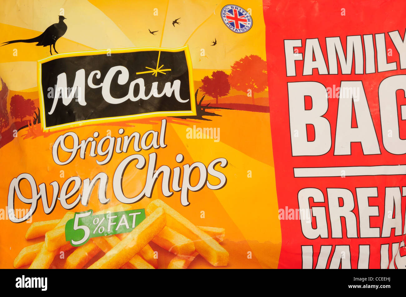 McCain originale chip forno surgelati. Foto Stock
