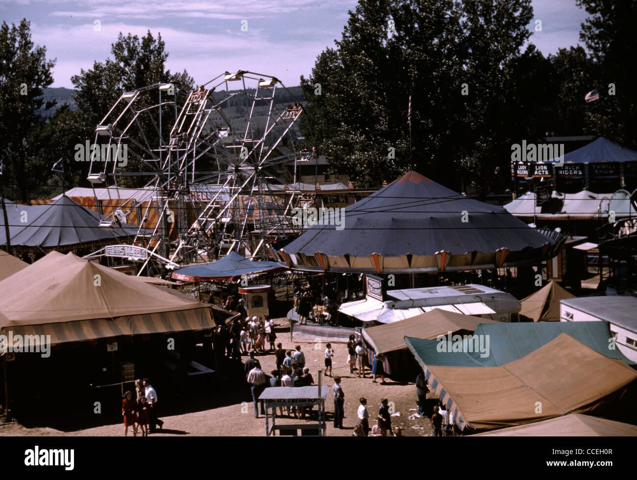 Mostra lato al Vermont state fair, Rutland, VT circa 1941 Foto Stock