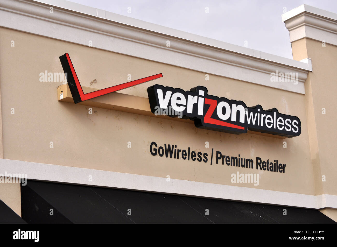 Verizon Wireless sign on gennaio 21, 2012 in Tyler Texas. Foto Stock