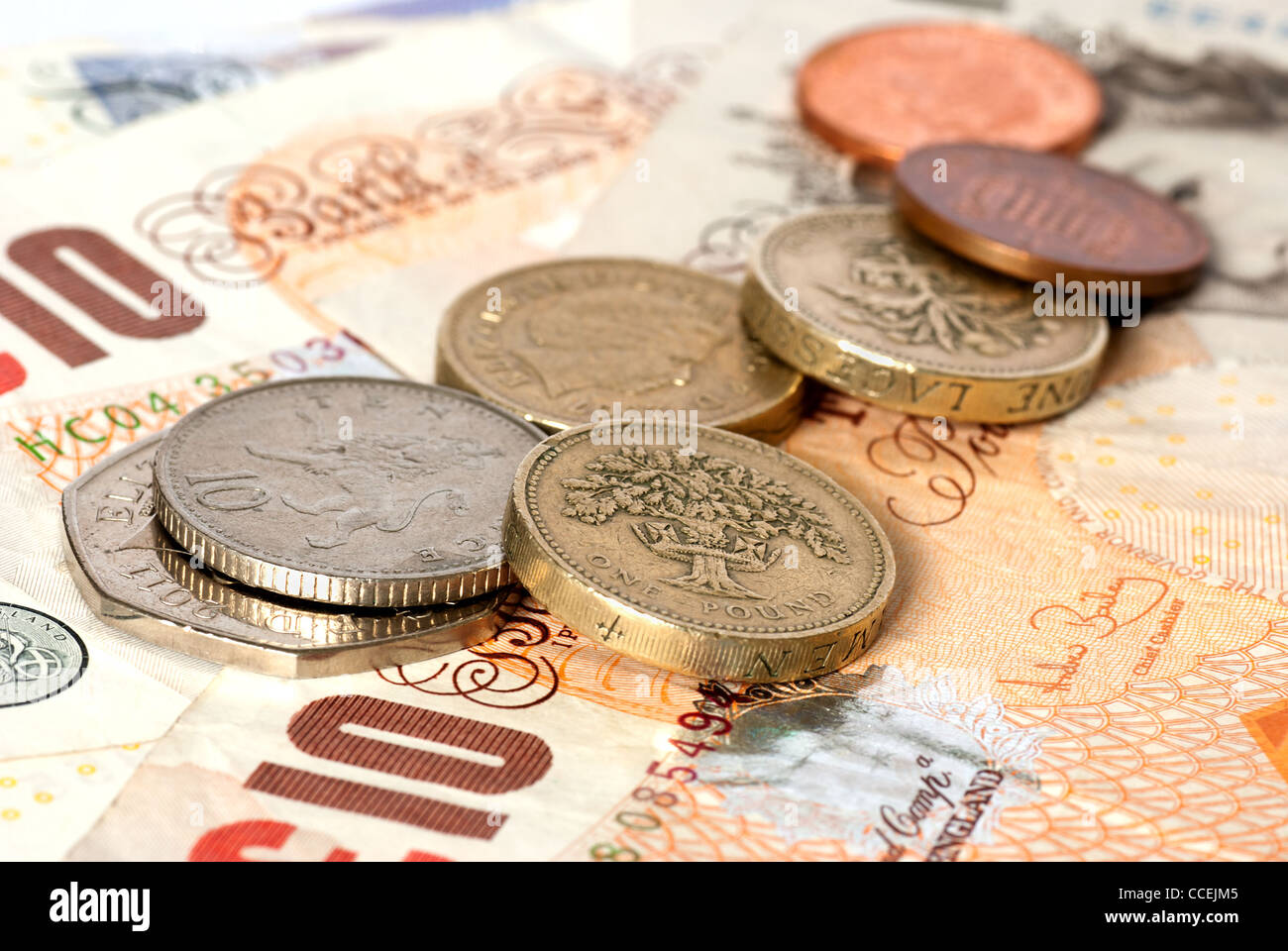 Valuta britannica Foto Stock