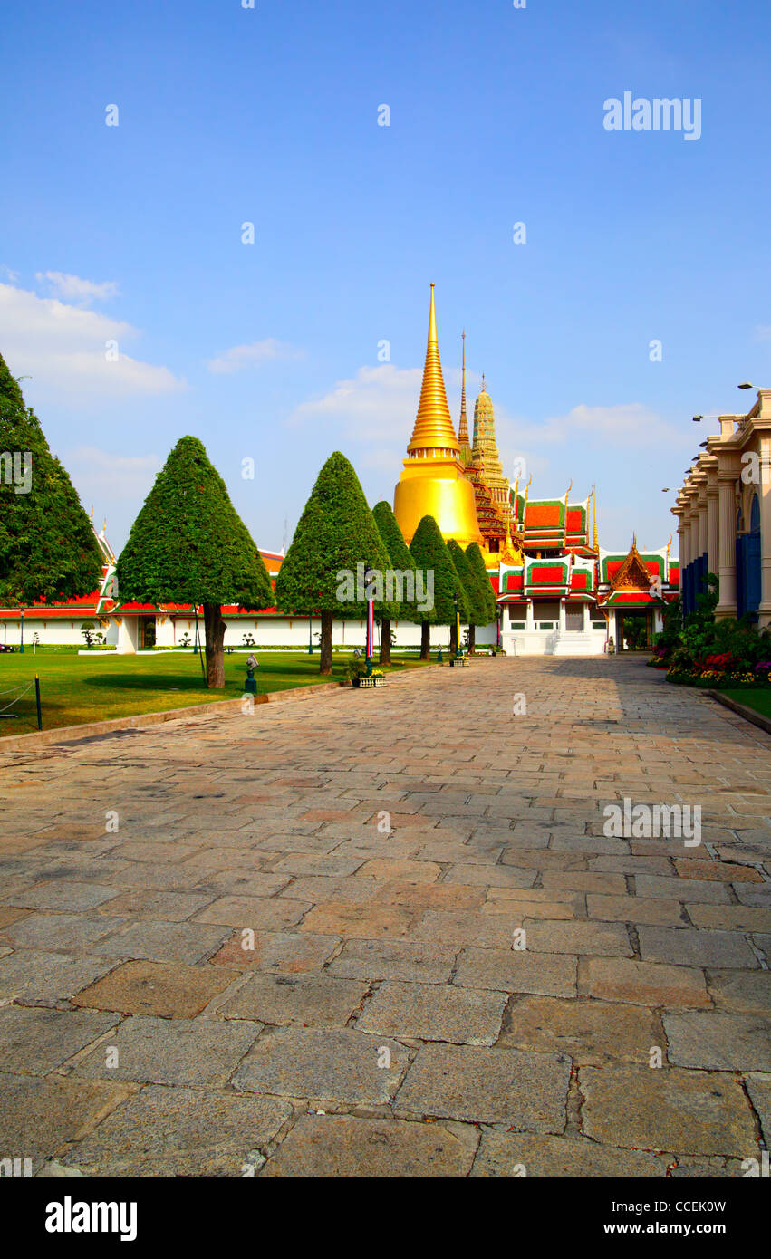 Il Wat Phra Kaeo tempio. Bangkok. Thailandia. Foto Stock