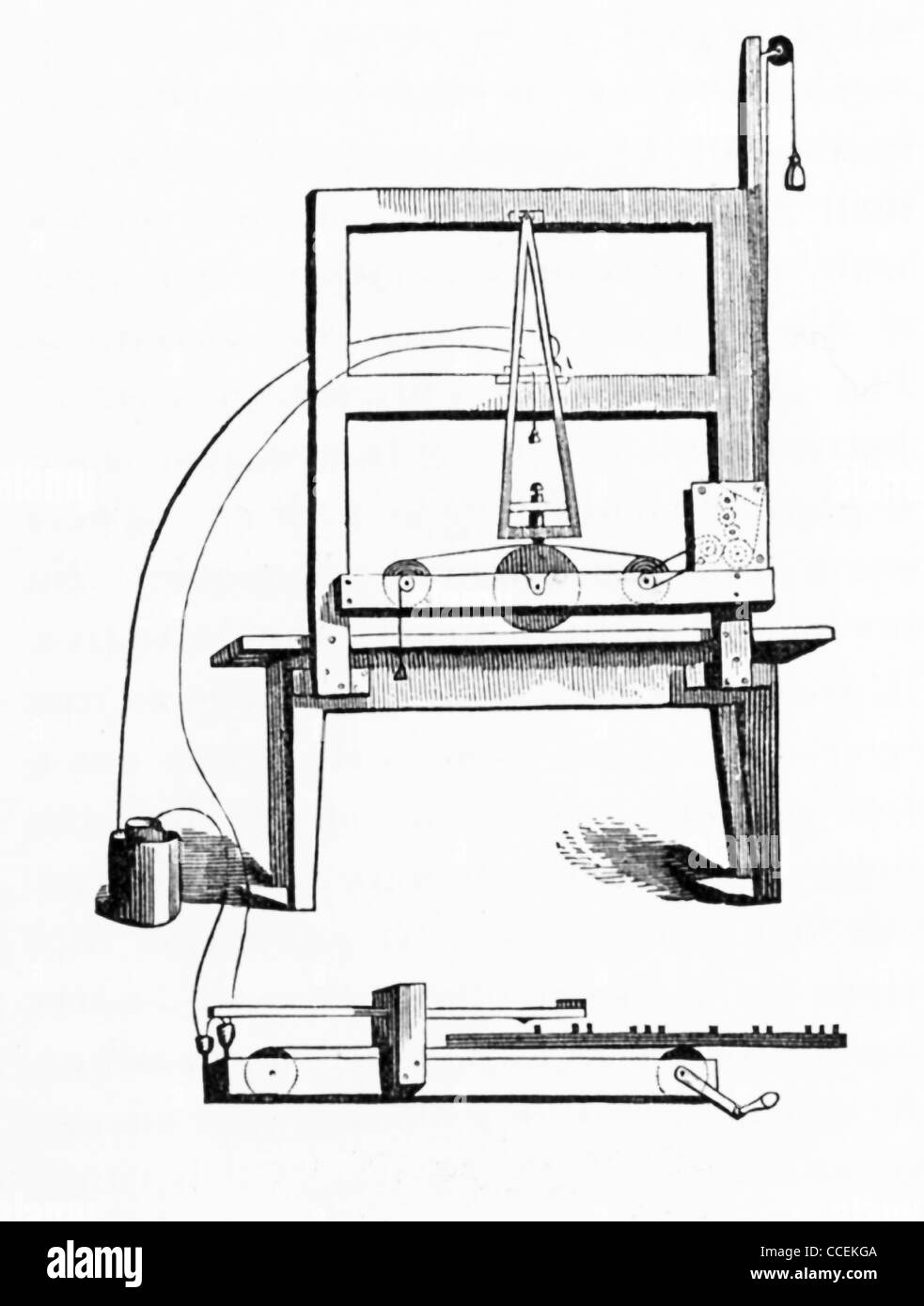 Scienziato americano Samuel Morse brevettato la sua invenzione di un telegrafo elettrico in 1837-l'originale qui. Foto Stock