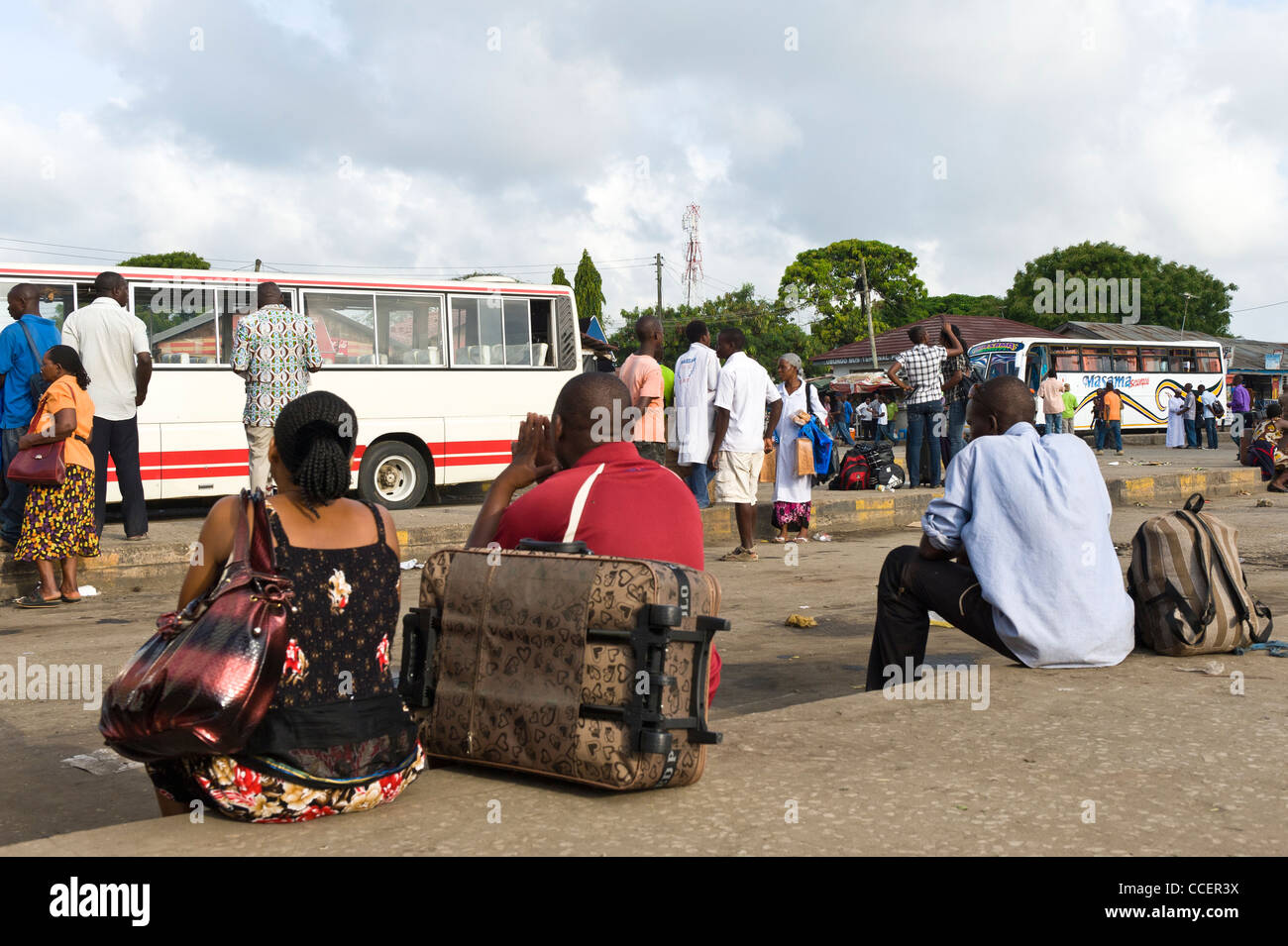 Ubungo bus terminal in Dar es Salaam Tanzania Foto Stock