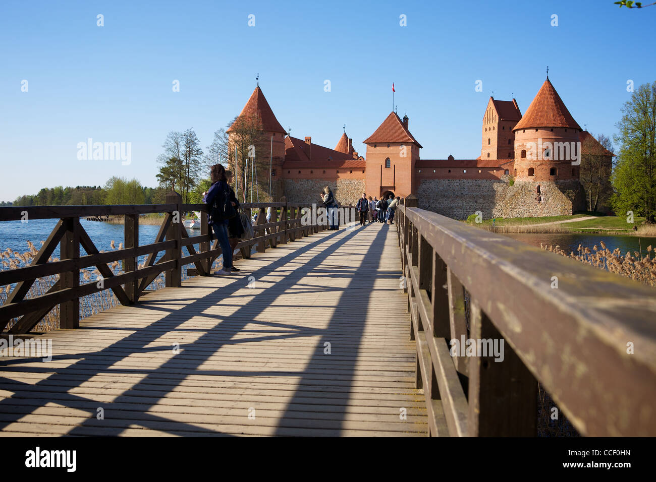 Trakai Island Castle, Lituania Foto Stock