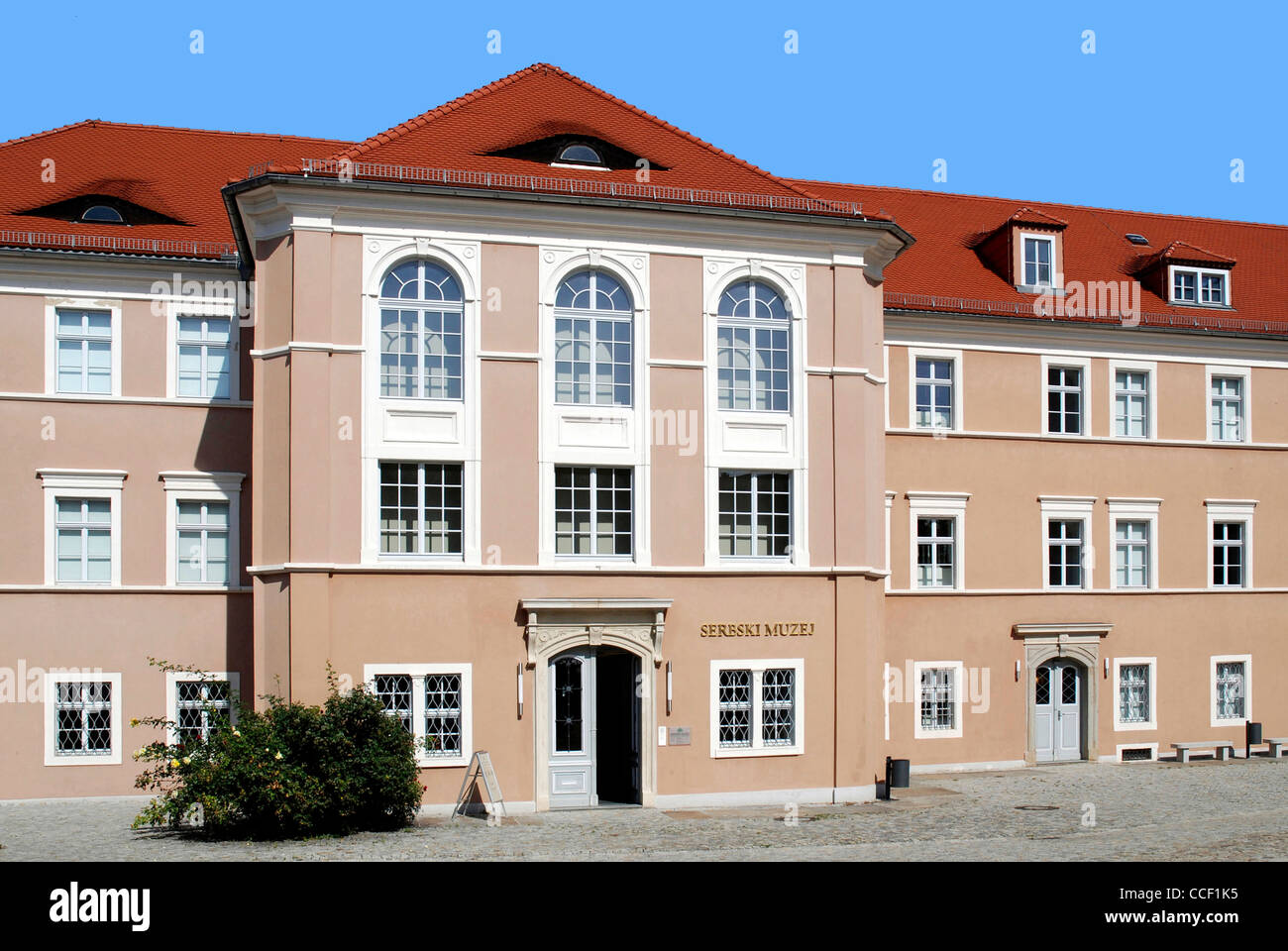 Museo sorabo Serbski Muzej sul Ortenburg di Bautzen. Foto Stock