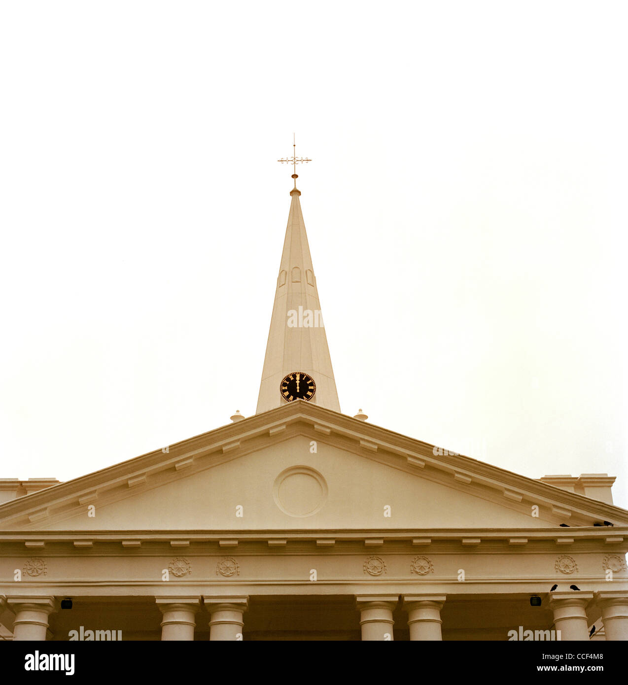 La parte anteriore della chiesa di St. Georges di George Town in Penang Island in Malesia in Estremo Oriente Asia sud-orientale. Foto Stock