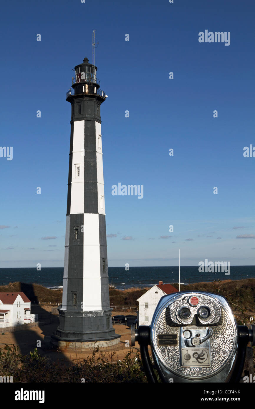 Il faro di New Cape Henry è uno dei fari in ghisa più alti degli Stati Uniti, Virginia Beach, va Foto Stock