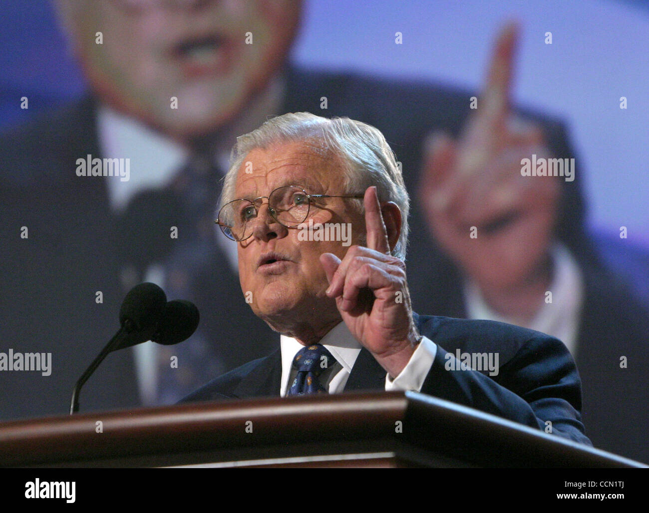 Lug 27, 2004; Boston, MA, USA; il senatore Ted Kennedy al 2004 Convenzione Nazionale Democratica tenutosi presso il centro della flotta. Foto Stock