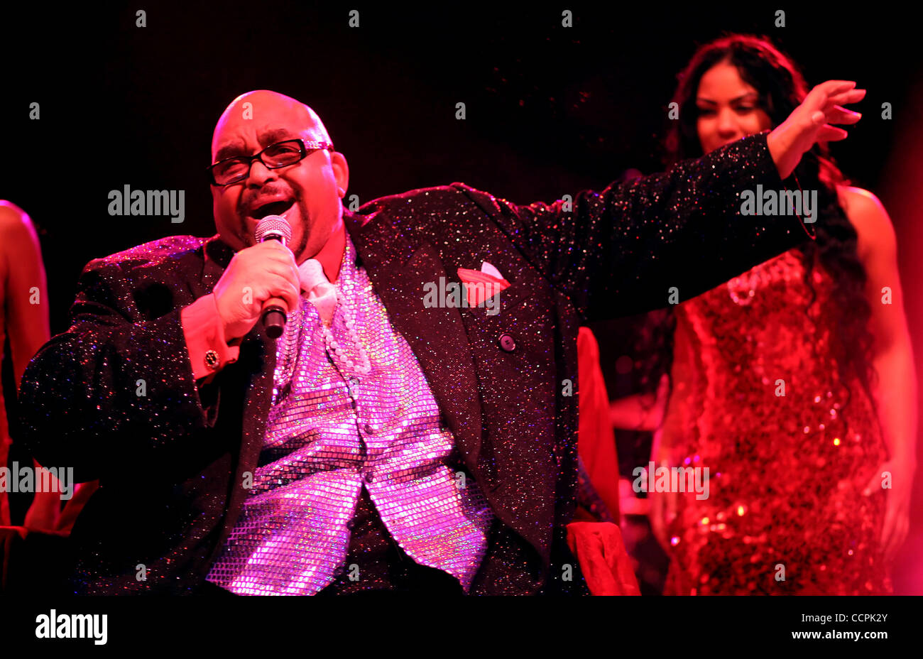 SOLOMON BURKE (Mar. 21, 1940 - Ott. 10, 2010) è stato un Grammy Award-winning cantautore e pioniere del Vangelo, anima, rock e di musica R&B. Egli è morto su un volo da Los Angeles ad Amsterdam dove è stato per eseguire un concerto. Nella foto: Sep 04, 2010 - Seattle, Washington, Stati Uniti - Il vincitore del Grammy award Foto Stock