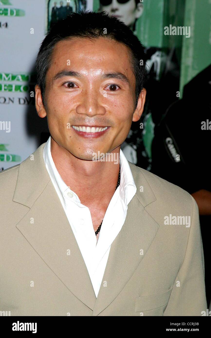 Ottobre 8, 2003 - Hollywood, California, Stati Uniti - Mi7930CHW .il Matrix Reloaded - DVD LAUNCH PARTY .A MORTONS, West Hollywood, CA.10/08/2003 . / / 2003.Collin Chou(Immagine di credito: Â© Clinton Wallace/Globe foto/ZUMAPRESS.com) Foto Stock