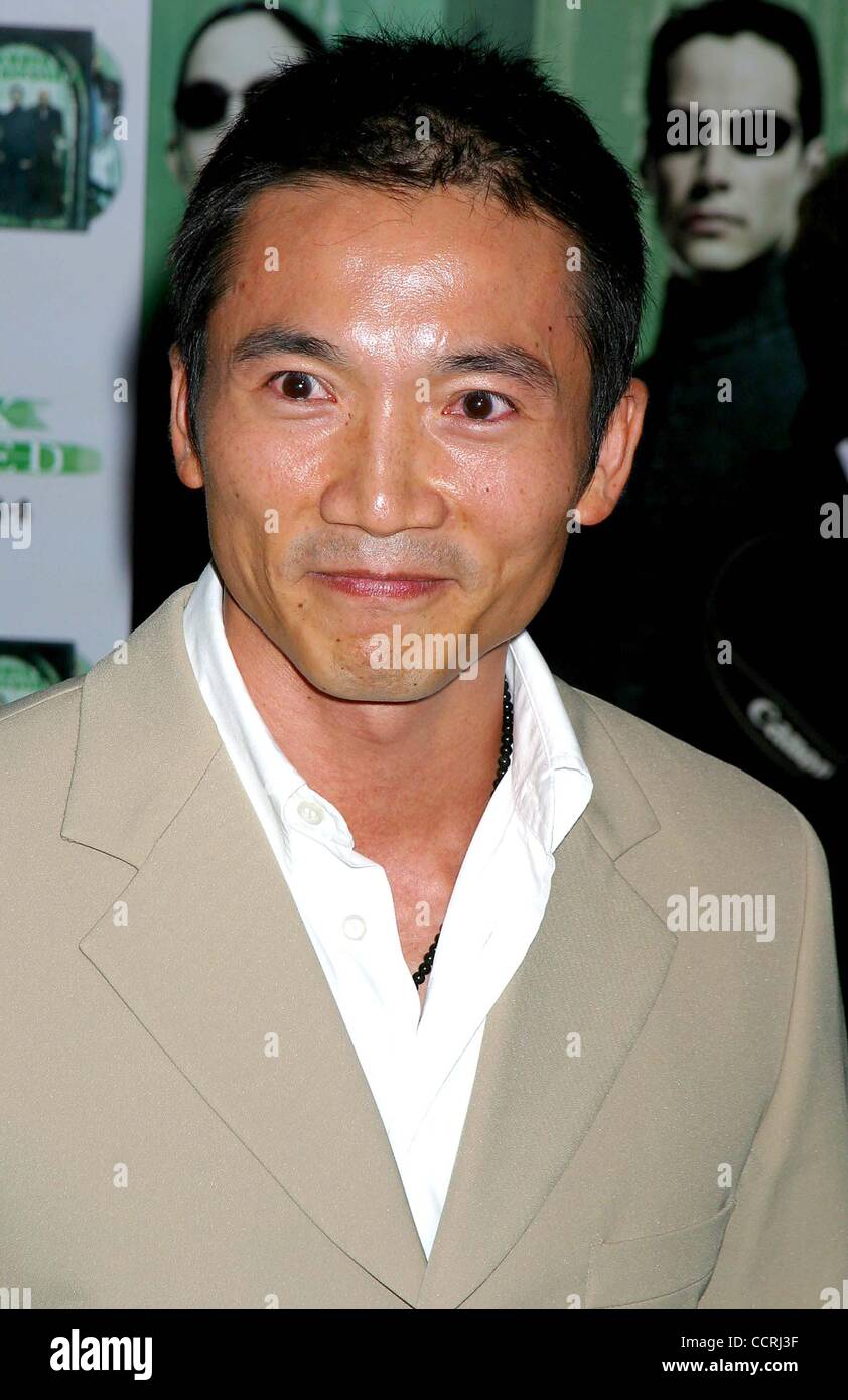 Ottobre 8, 2003 - Hollywood, California, Stati Uniti - Mi7930CHW .il Matrix Reloaded - DVD LAUNCH PARTY .A MORTONS, West Hollywood, CA.10/08/2003 . / / 2003.Collin Chou(Immagine di credito: Â© Clinton Wallace/Globe foto/ZUMAPRESS.com) Foto Stock