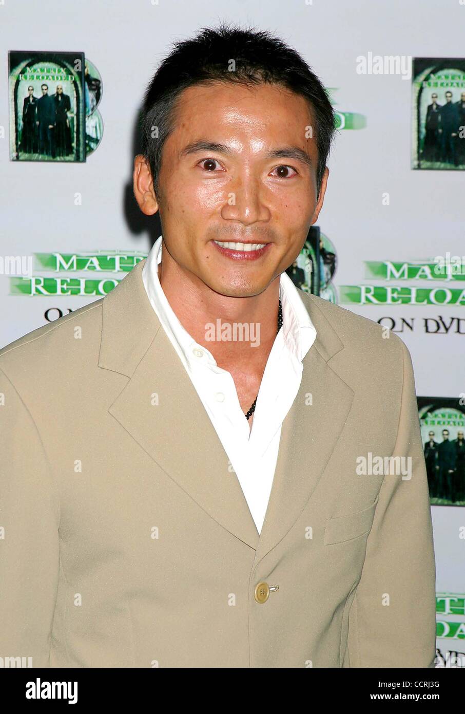Ottobre 8, 2003 - Hollywood, California, Stati Uniti - Mi7930CHW .il Matrix Reloaded - DVD LAUNCH PARTY .A MORTONS, West Hollywood, CA.10/08/2003 . / / 2003.Collin Chou(Immagine di credito: Â© Clinton Wallace/Globe foto/ZUMAPRESS.com) Foto Stock