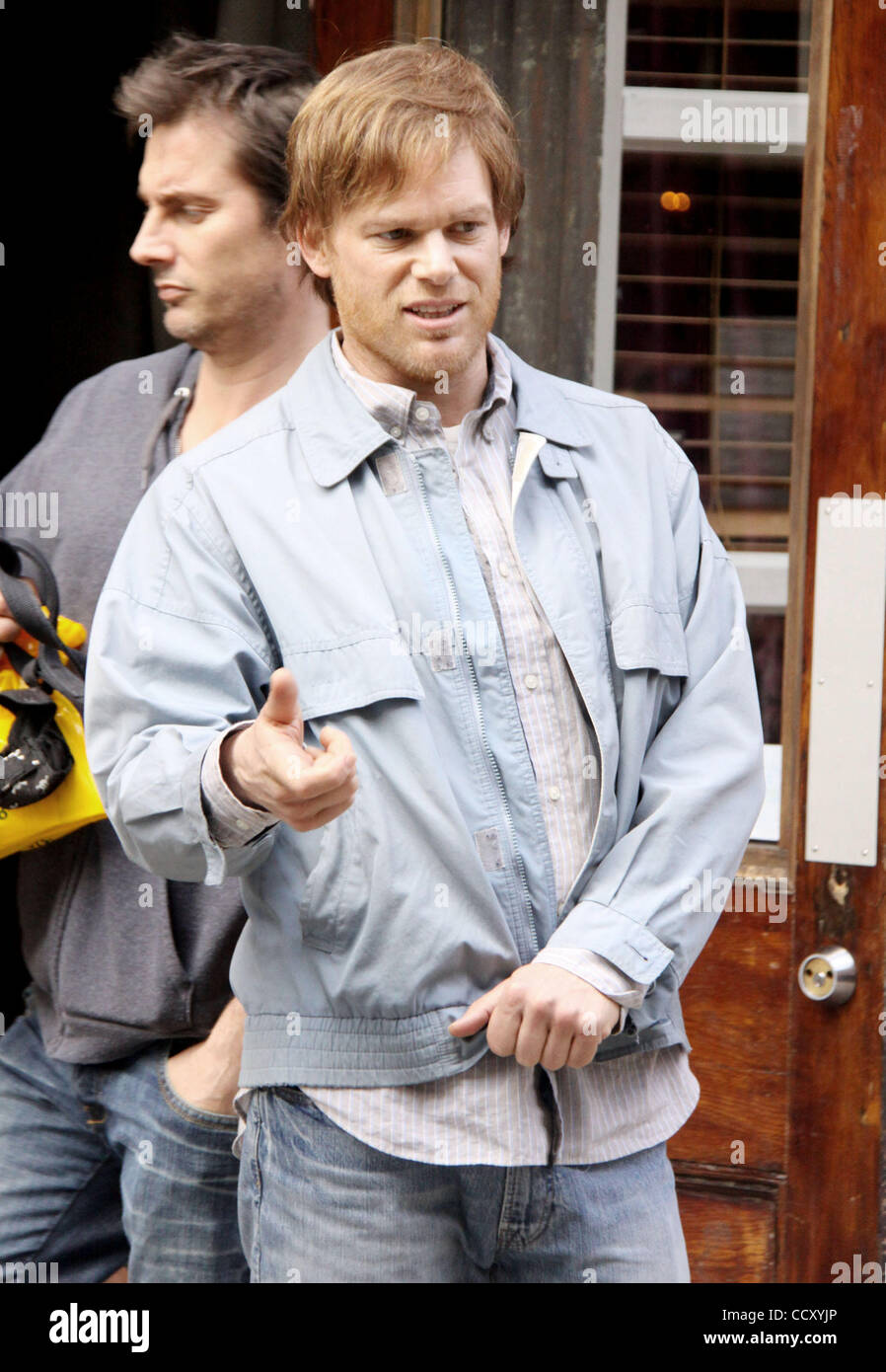 Attore MICHAEL C. HALL sul set del suo nuovo film "East Fifth Bliss" tenutosi nell'East Village. Foto Stock