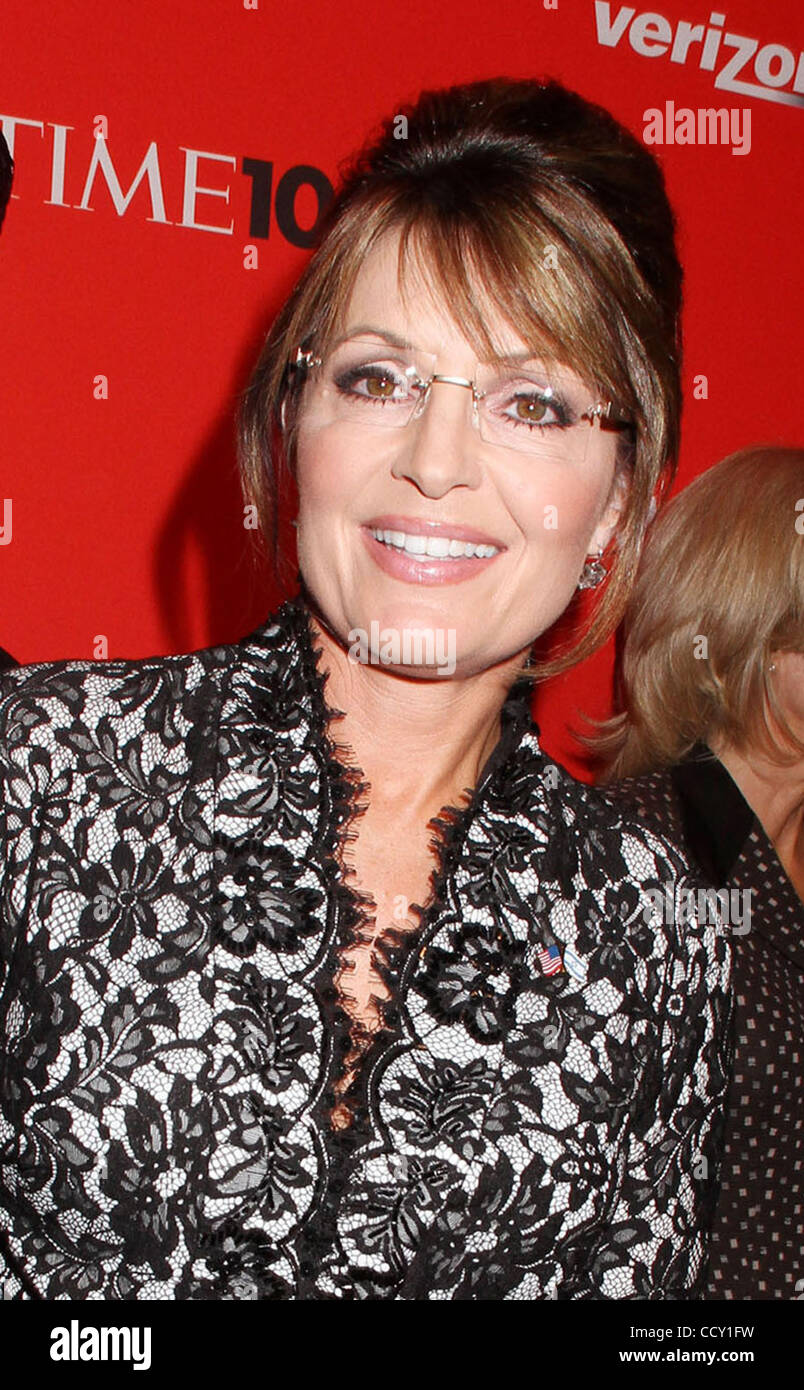 Candidato Sarah Palin assiste il tempo 2010 100 gala tenutosi presso il Time Warner Center. Foto Stock