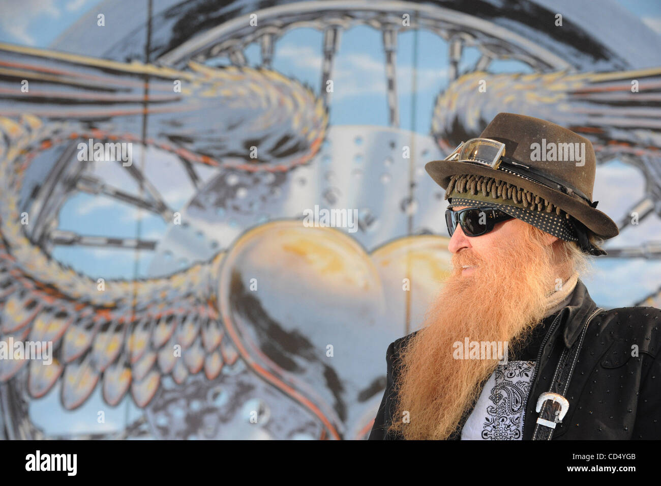 Oct 26, 2008-Pomona, CALIFORNIA, STATI UNITI D'AMERICA-musicista BILLY GIBBONS degli ZZ Top in Love Ride 25, Pomona fiera. (Credito Immagine: cr Scott Mitchell/ZUMA premere Foto Stock