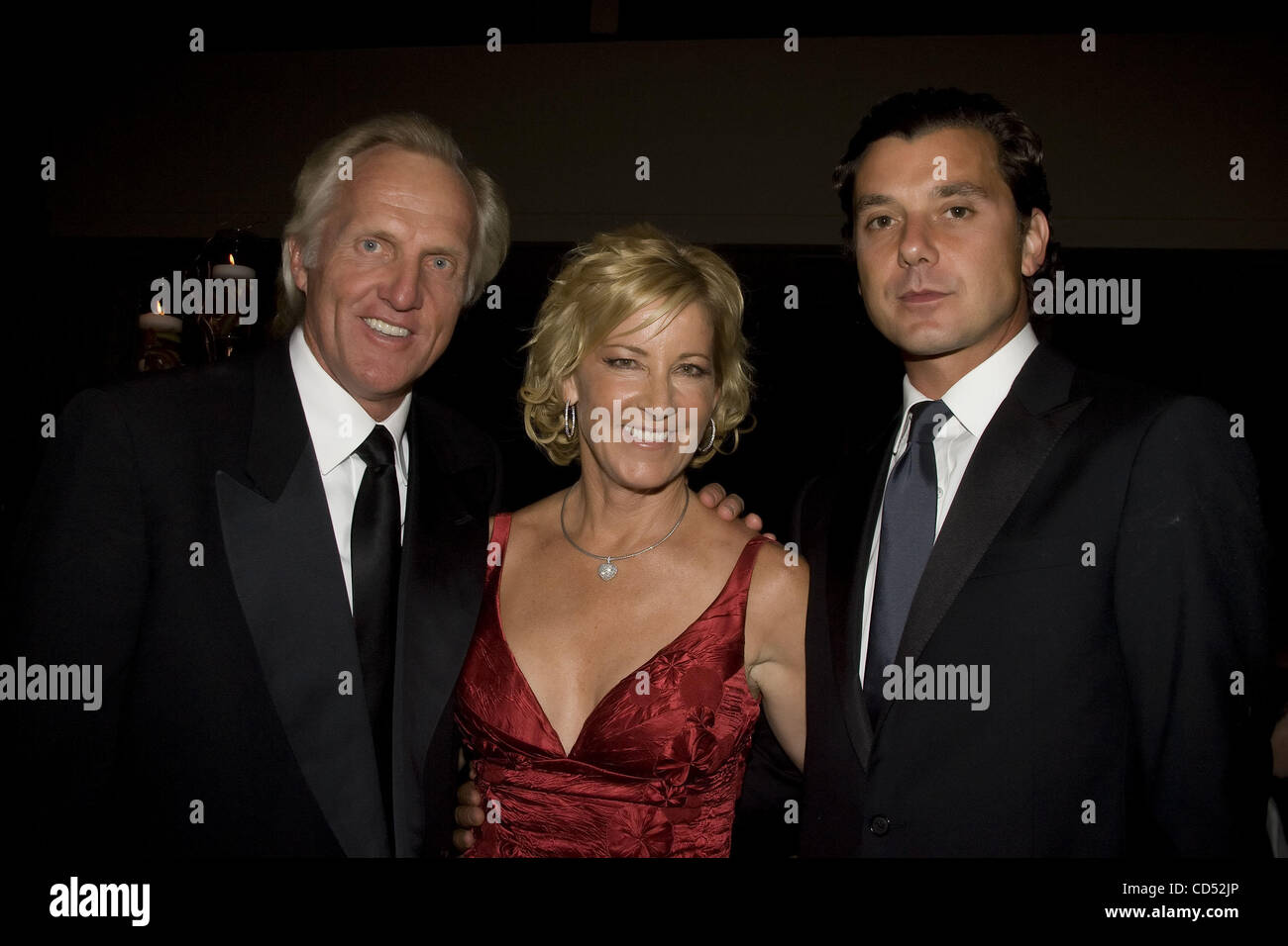 Nov 01, 2008 - Boca Raton, Florida, Stati Uniti d'America - Greg Norman, Chris Evert e GAVIN ROSSDALE frequentare il Black Tie Gala per il 2008 Chris Evert/Raymond James Pro-Celebrity classico del tennis. (Credito Immagine: © Fred Mullane/ZUMA Press) Foto Stock